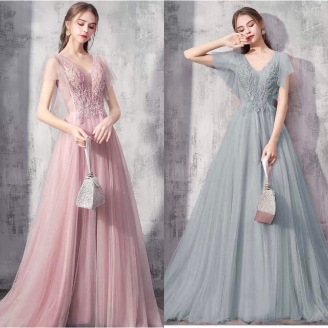 Đầm Maxi lưới tay loa kết cườm ( ảnh và video thật 1000%)