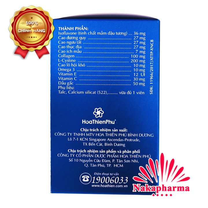 ✅  Viên Uống Hoa Thiên - Giúp cân bằng nội tiết tố nữ, tăng cường sinh lý nữ, làm đẹp da, bổ máu