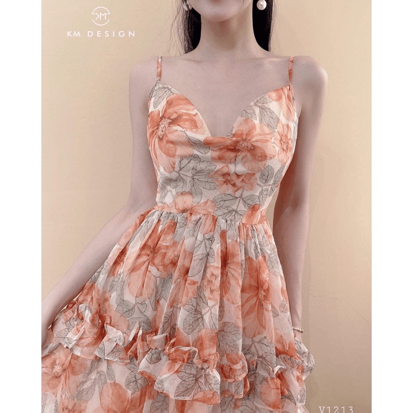 Mẫu Đầm Dự Tiệc | Xả Lỗ Mẫu Mới Ra Kho Đầm MAXI Voan Tầng Hai Dây Xinh Như Hình Mẫu UP HHP Fashion