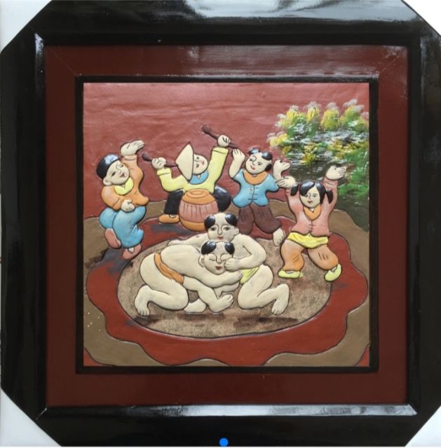 Tranh gốm bát tràng - 50x50cm