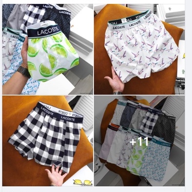 Quần Short Ngủ Nam Cá Sấu LACOSTE họa tiết nhiều màu xuất xịn cực sang