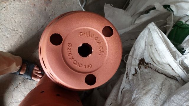 Chậu nhựa trồng lan giả đất phi 21