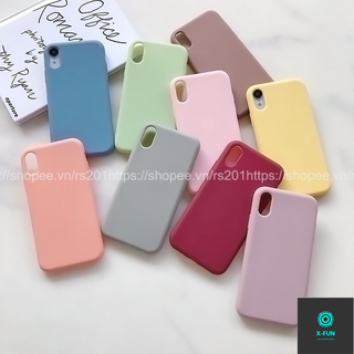 Ốp lưng trơn dẻo 8 màu dành cho 6/6plus/6s/6splus/7/7plus/8/8plus/x/xr/xs/11/12/13/pro/max/plus/promax