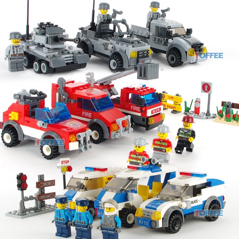 Bộ đồ chơi xếp hình xe đặc nhiệm