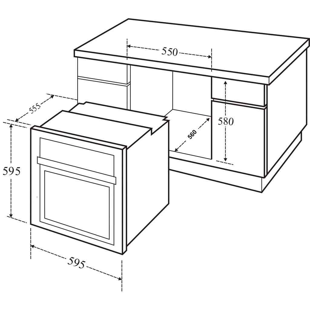 [Mã ELHADEV giảm 4% đơn 300K] Lò nướng âm tủ Canzy CZ-11EBN (Điều khiển cảm ứng, Dung tích 68L)