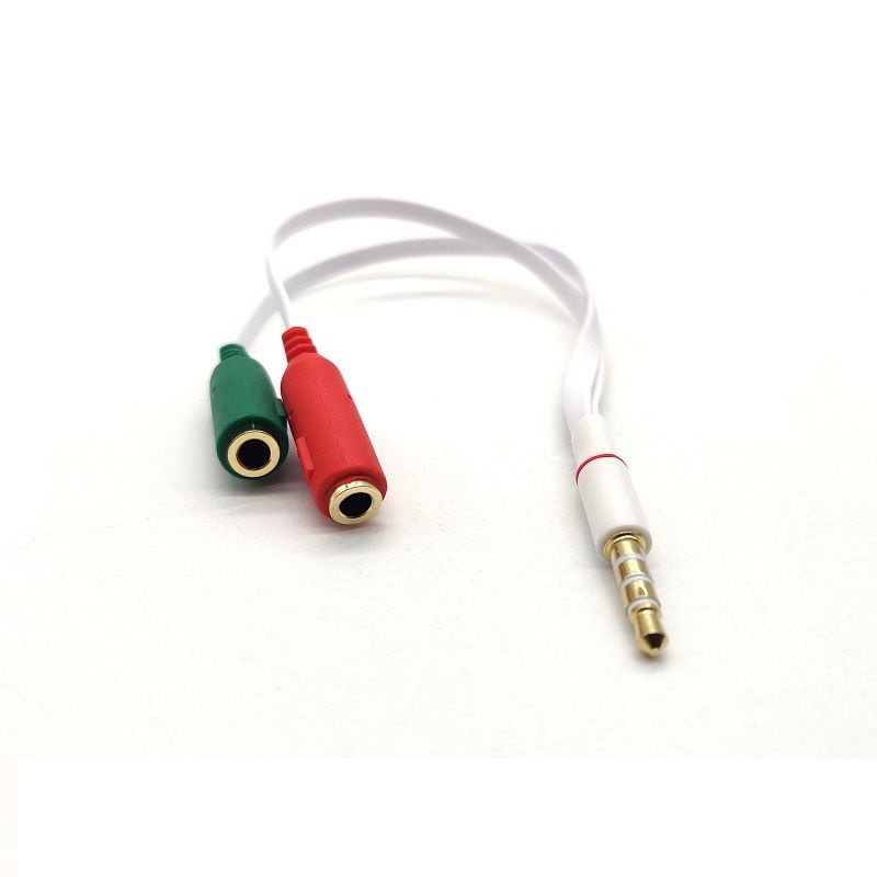 Dây chia cổng 3.5mm ra Mic và Audio cho điện thoại ,cáp chia tai nghe 1 ra 2