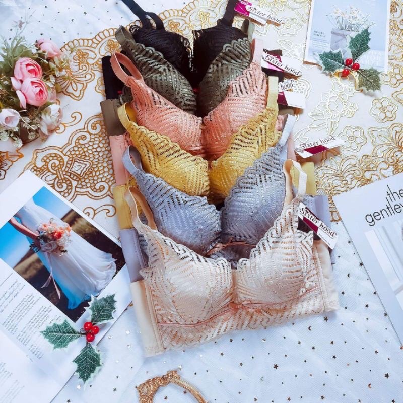 [Q7] Áo Lót Định Hình Ren 3D Siêu Đẩy 4CM-Đệm Hơi Siêu Mềm- Nâng Ngực,Tạo Khe Siêu Đỉnh có video thật a