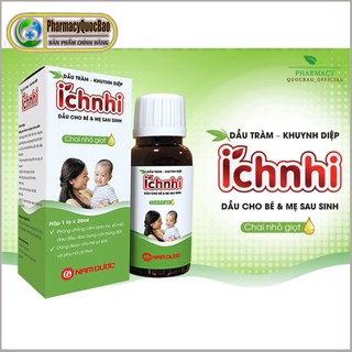 Dầu Tràm Khuynh Diệp Ích Nhi 30ML- Phòng cảm lạnh, giảm ho, sổ mũi, an toàn cho trẻ sơ sinh và phụ nữ có thai, sau sinh.