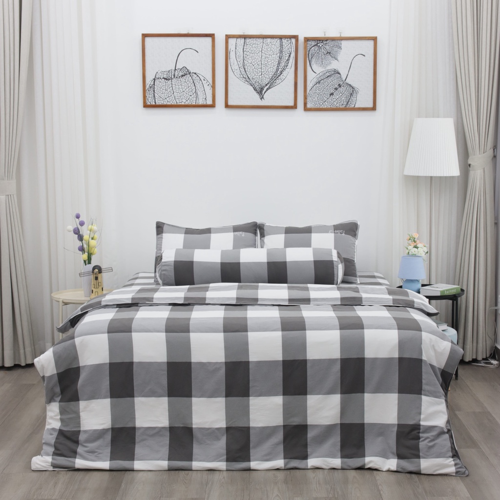 Bộ ga giường nhuộm sợi công nghệ Yarn Dyed K-Bedding KPCD 202