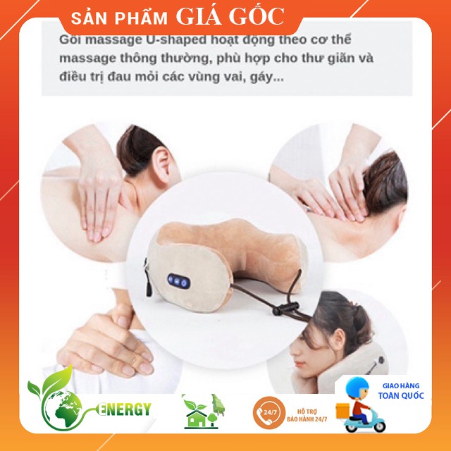 GỐI MASSAGE VÒNG CỔ CHỮ U ĐA NĂNG