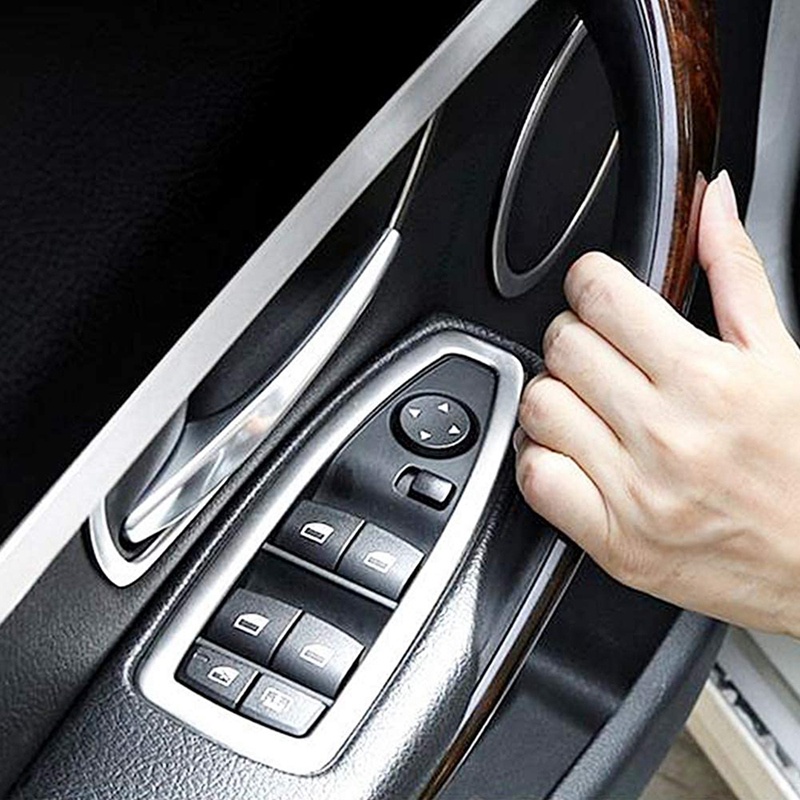 Ốp bọc tay nắm cửa trong màu đen cho xe hơi BMW 3 Series F30 316D 318D F31 320I 325D 11-19