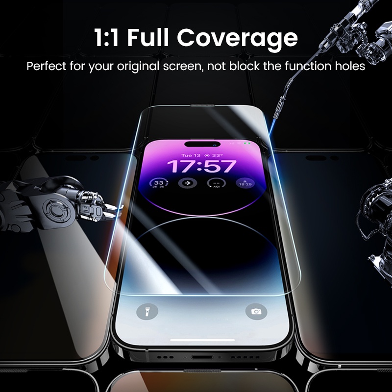 Ugreen Set 2 Kính Cường Lực Toàn Màn Hình 2.5D Dùng Cho iPhone 14 / 13 14 13