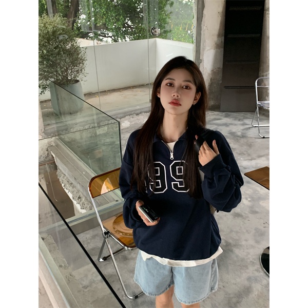 Áo Thun Tay Dài Cổ Polo In Chữ Thời Trang Dành Cho Nữ | BigBuy360 - bigbuy360.vn