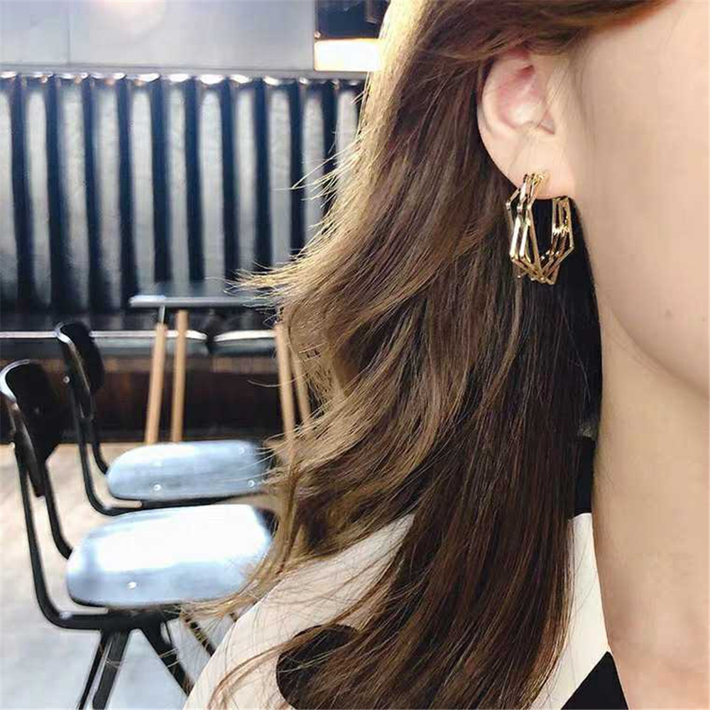 Đôi khuyên tai chốt bạc s925 thiết kế độc đáo thời trang cho nữ Yanqueens Đồ trang sức Quà tặng
