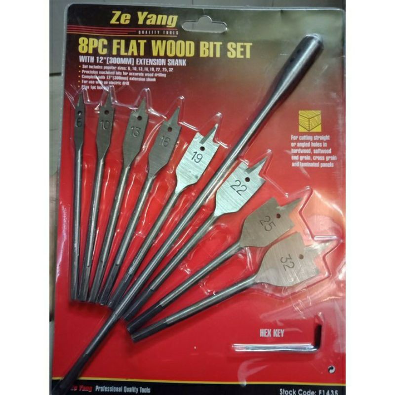 Bộ 8 mũi khoan khoét gỗ đuôi cá