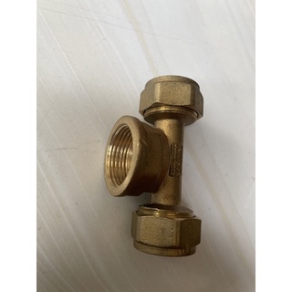 T ngã đường ống hoá chất đồng thau ống 16-20 ren trong 3/4