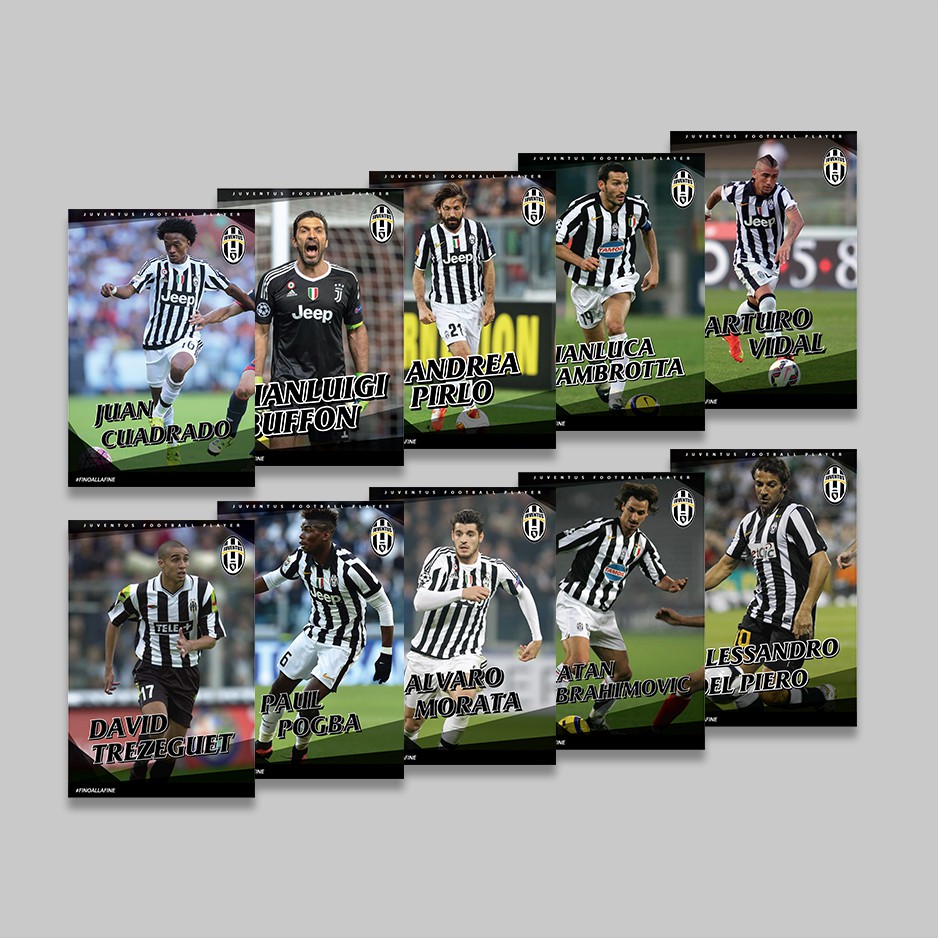 Poster hình cầu thủ bóng đá Juventus