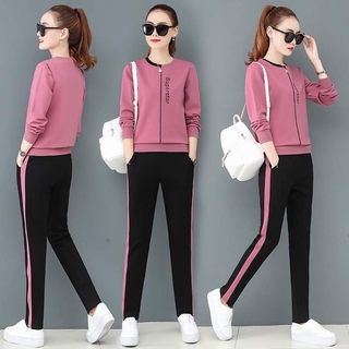 Đồ bộ nữ thu đông phối viền