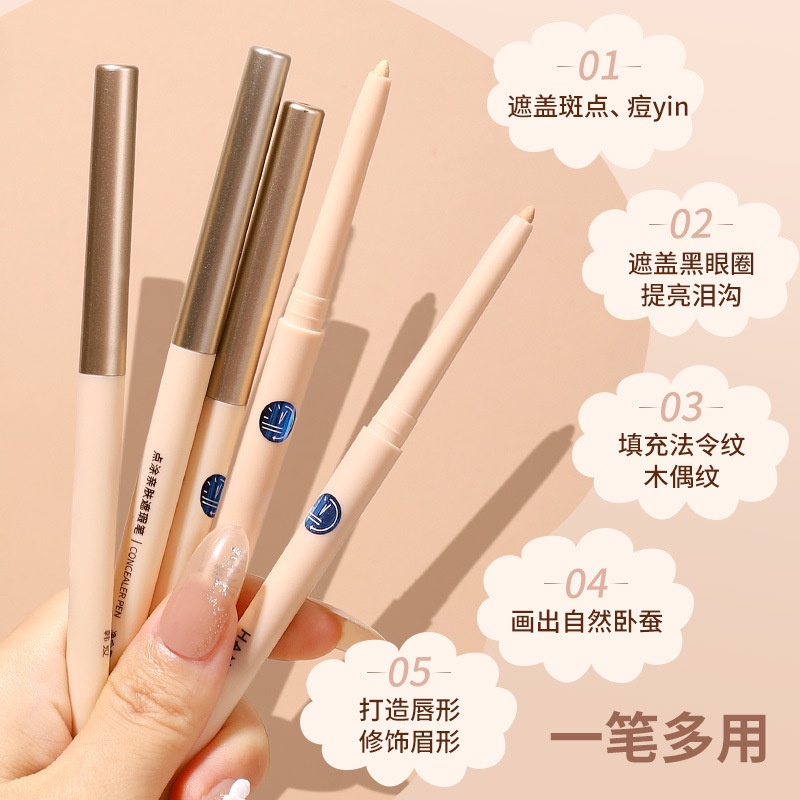 Bút vẽ bọng mắt kiêm che khuyết điểm không dễ gãy dùng bền tone màu nude trắng dễ sử dụng