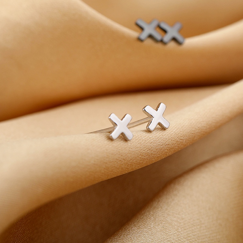 We Flower Khuyên tai mạ bạc S925 hình thánh giá thời trang cho nữ