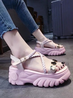 Sandal đế độn cực xinh có clip thật