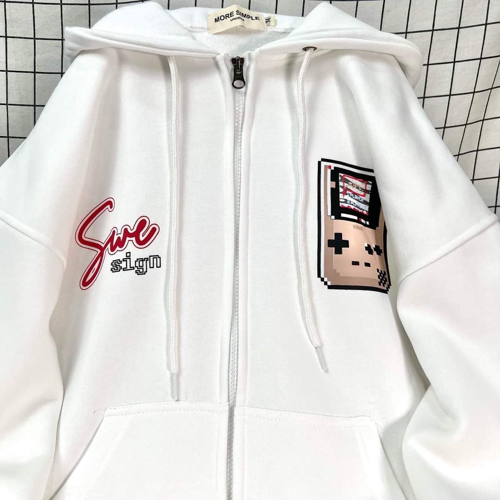 Áo Khoác Hoodie Zip Jacket GAME ON XOXO Dây Kéo Form Rộng Nam Nữ Vải Nỉ Bông Ulzzang (Ảnh thật/ Có sẵn)