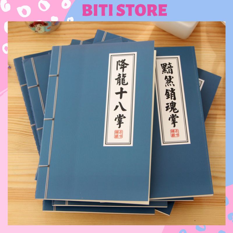 Sổ Tay A5 Bìa Dạng Võ Công Bí Kíp Cổ Trang BITI Store ST001