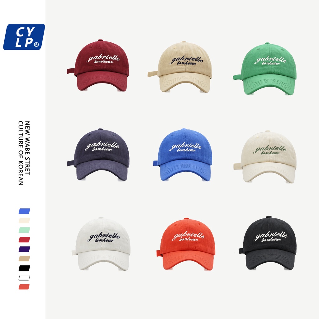 Mũ Lưỡi Trai Mềm Thêu Chữ Phong Cách Đường Phố Hàn Quốc