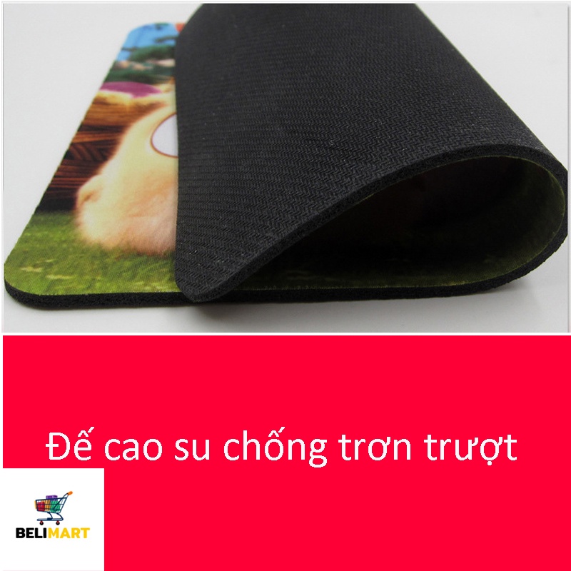 Lót chuột gaming, miếng lót chuột máy tính 26x21cm nhiều hình dễ thương Beli BL008