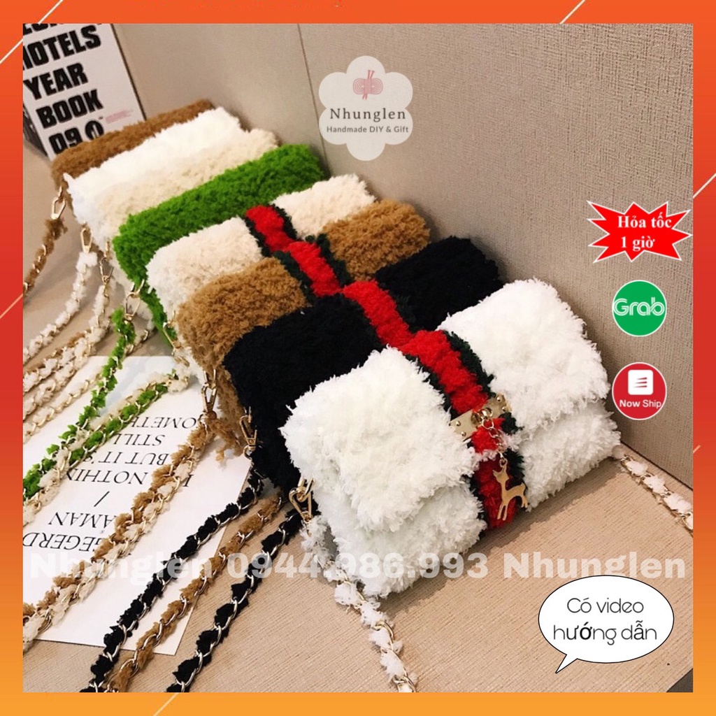 Túi len tự đan,túi handmade siêu hot 2021