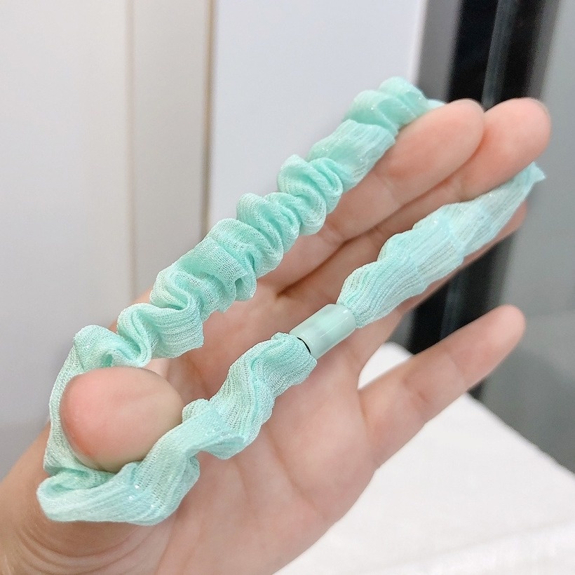Dây Buộc Tóc Vải Lưới Màu Sắc Đơn Giản Phong Cách Hàn Quốc Cho Nữ