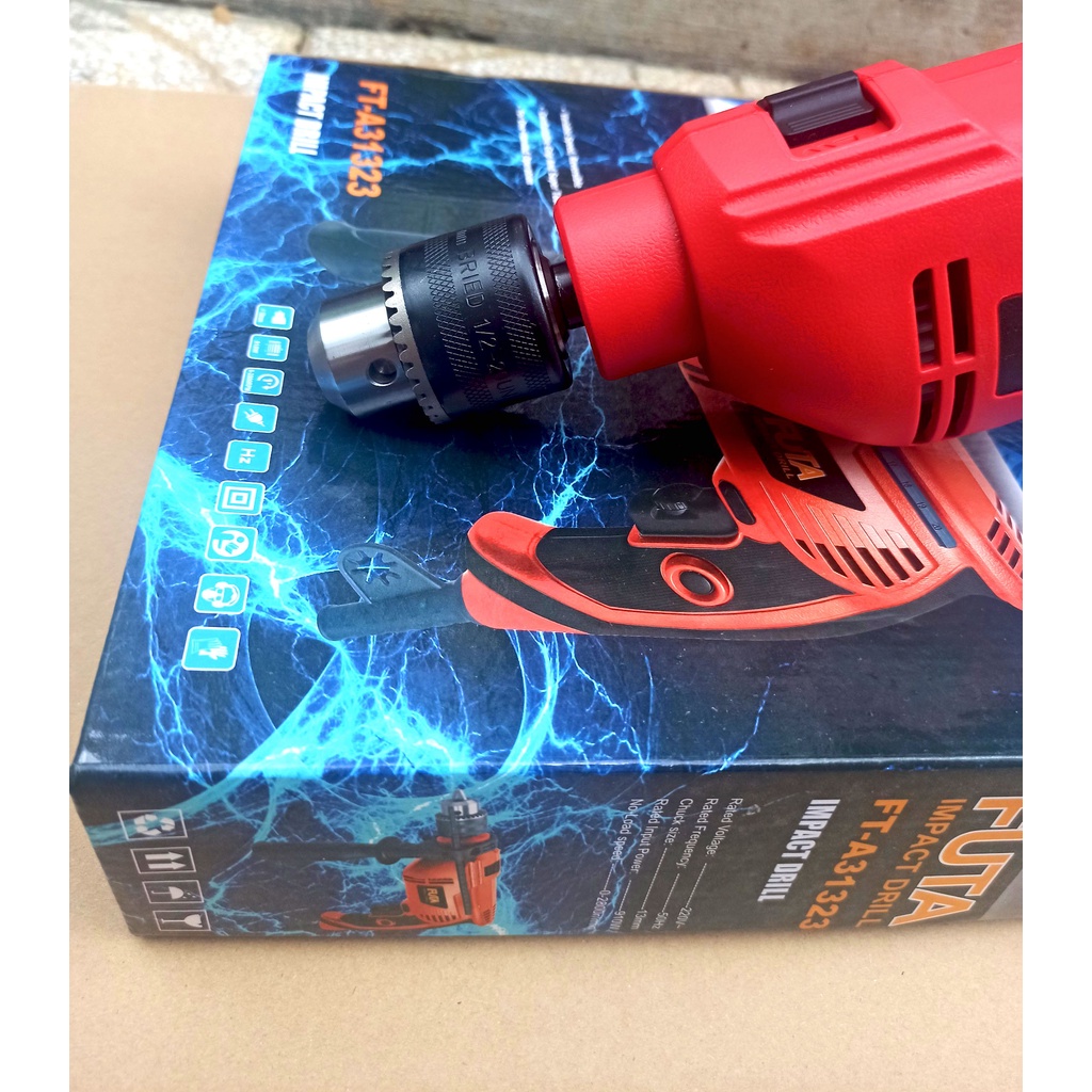 Máy khoan tường 13ly FUTA công suất 910w hoạt động an toàn, mạnh mẽ và bền bỉ-Máy khoan tưuòng,sắt,gỗ..