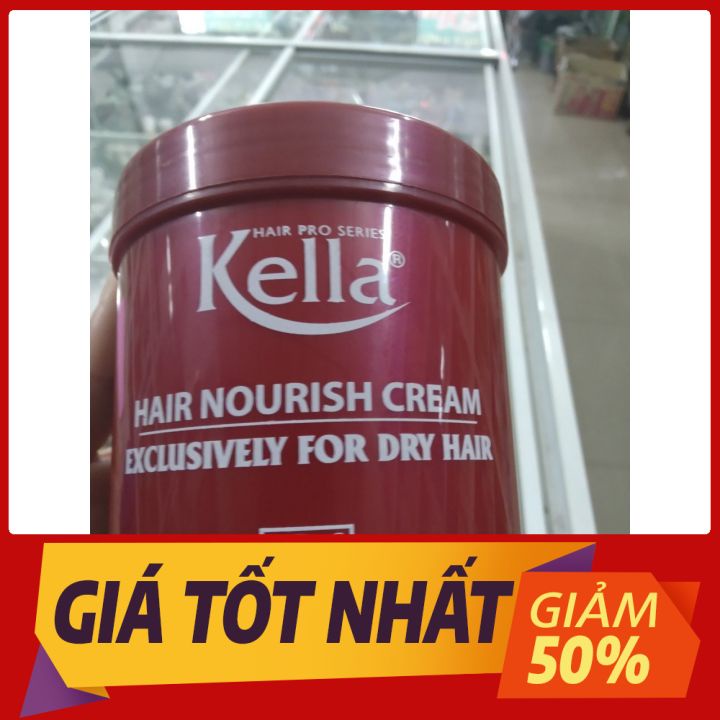 hấp dầu kella màu đỏ 500ml hấp dầu suôn mềm bóng mượt giúp phụ hồi tóc óng mượt hơn sau khi uốn duỗi