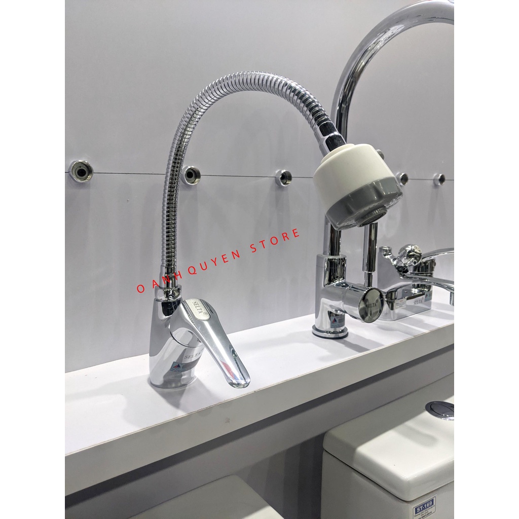 Vòi rửa bát nóng lạnh, vòi rửa chén nóng lạnh ngổng cần mềm Selta SS2002F / SS2000F CHÍNH HÃNG