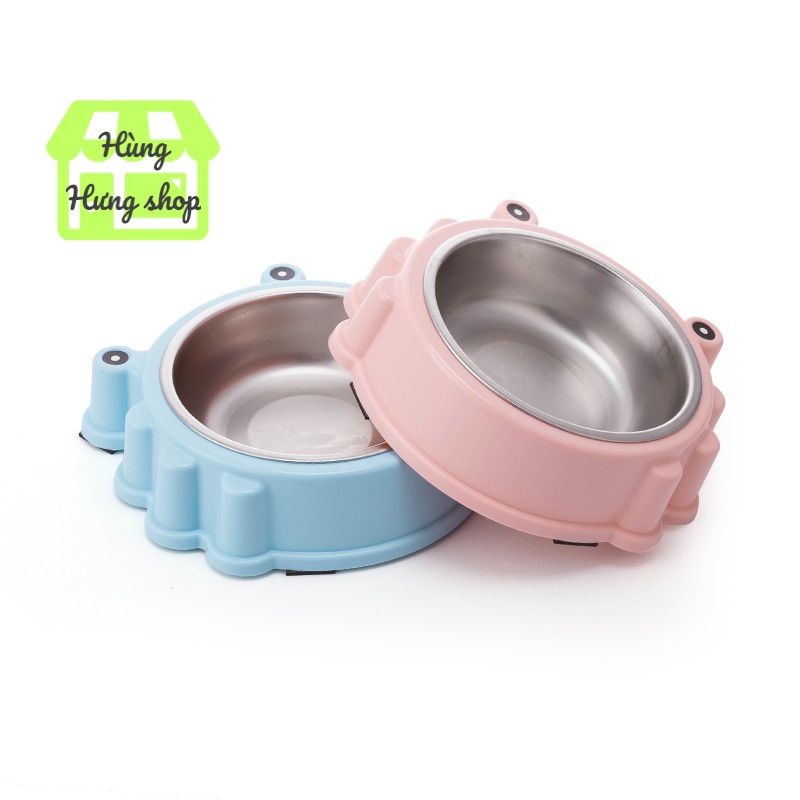 Bát inox đơn 2 in 1 đựng thức ăn cho chó mèo hình con cua