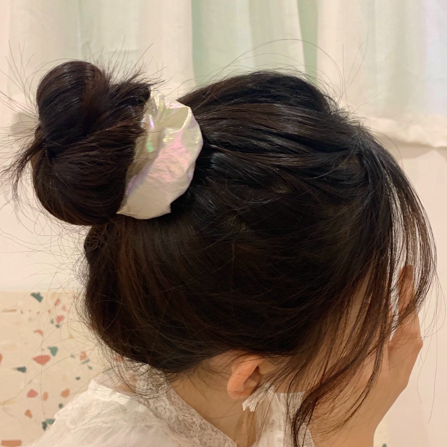 Scrunchies Cột Tóc Buộc Tóc LIN Vải Hologram Mermaid