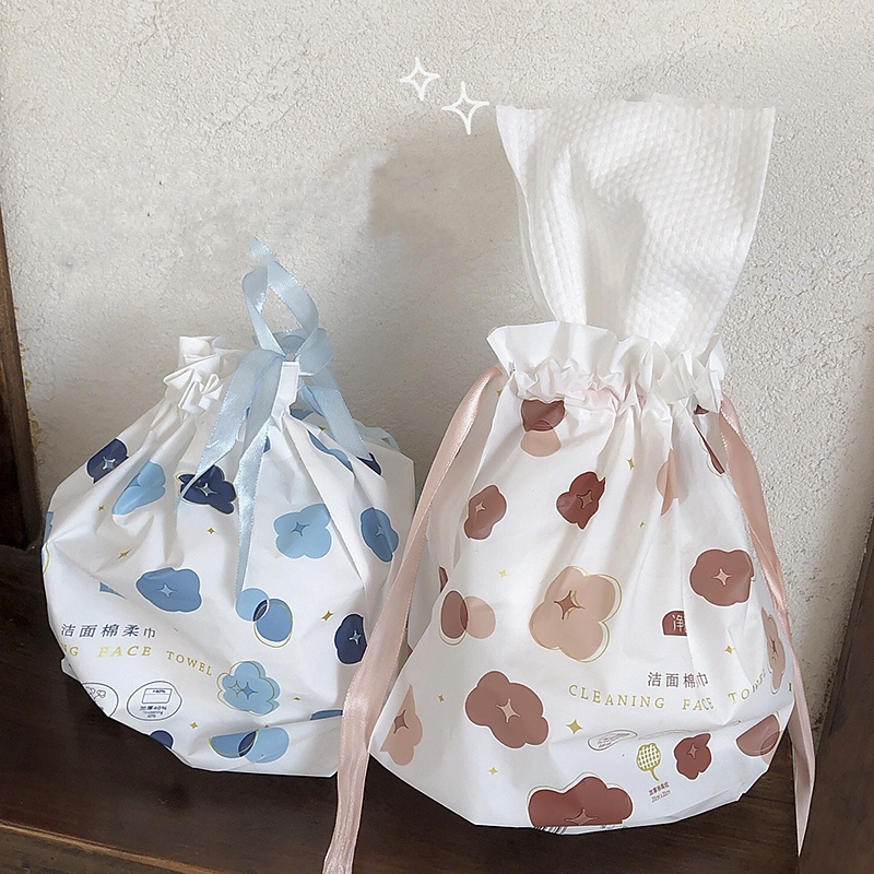 (Hàng Mới Về) Cuộn Khăn Lau Mặt Cotton Mềm Mại Dùng Một Lần