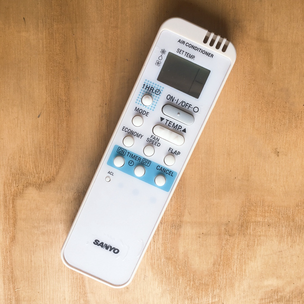 Remote máy lạnh Sanyo vuông [TẶNG KÈM PIN] Khiển remote điều hoà máy lạnh Sanyo