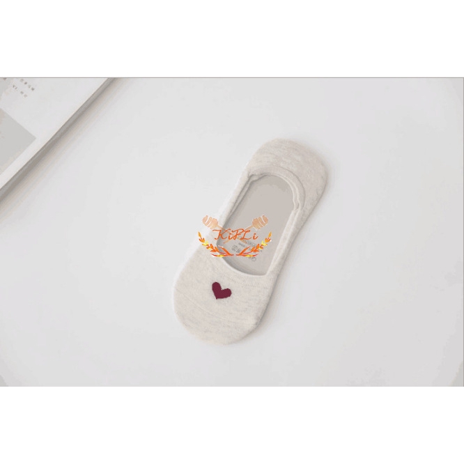 Vớ nữ hình trái tim chống trượt bằng cotton xinh xắn