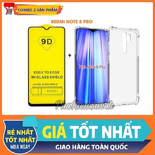 Kính Cường Lực Full Màn Hình Redmi Note 8 - Note 8 pro + Ốp lưng chống sốc 4 cạnh Xiaomi Redmi Note 8 - note 8 Pro