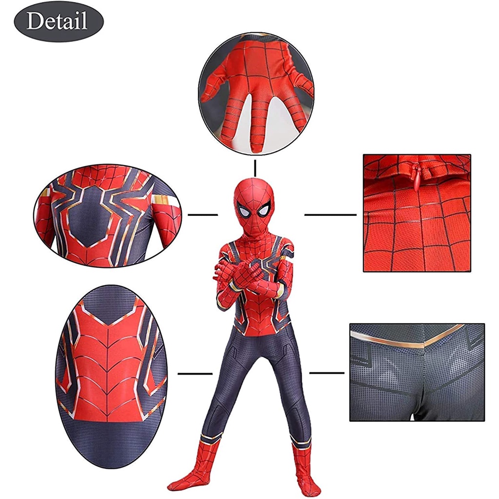 Bộ đồ hóa trang người nhện 3d độc đáo cho bé trai dịp halloween tùy chọn màu sắc