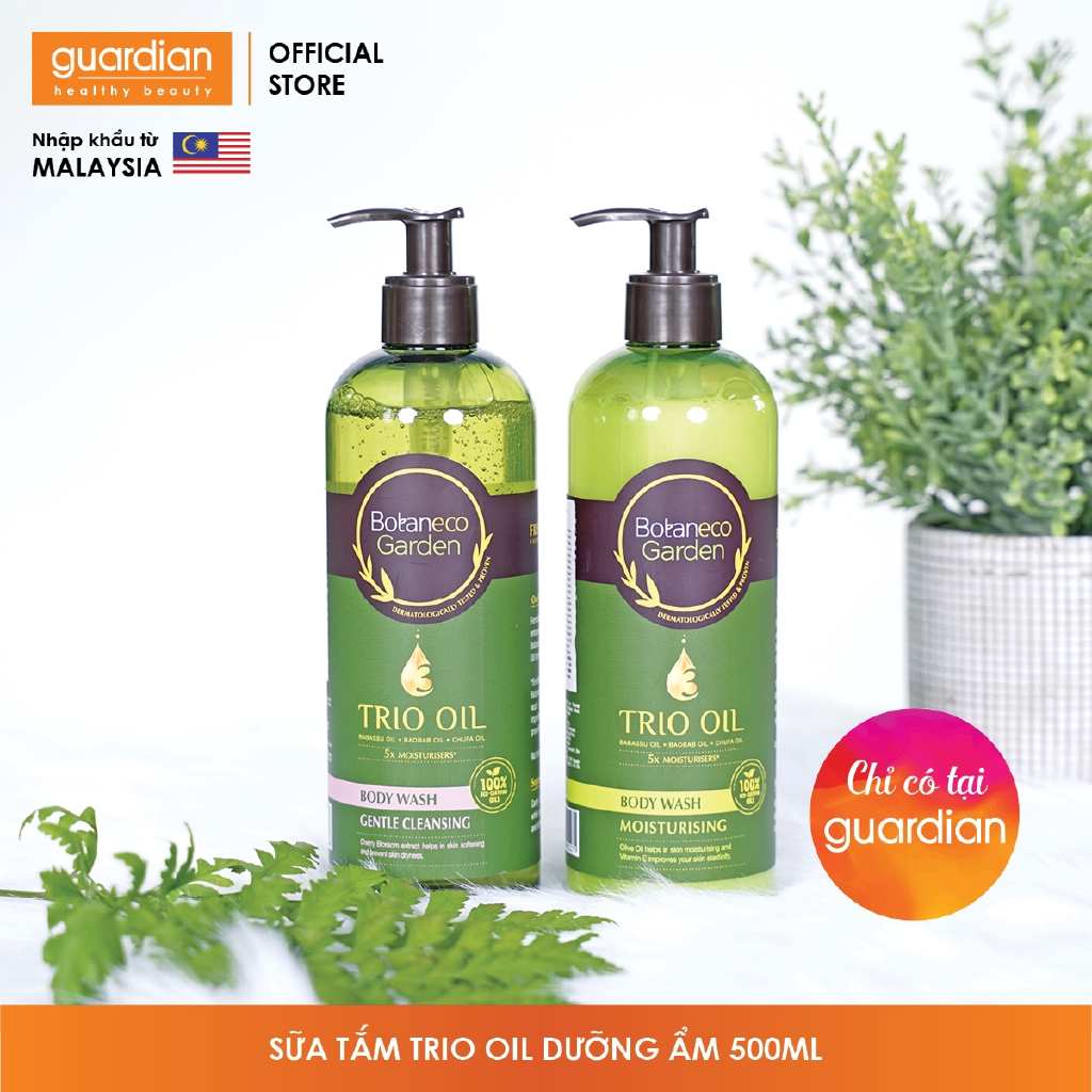 Sữa tắm Botaneco Garden Trio Oil dưỡng ẩm (500ml) | BigBuy360 - bigbuy360.vn