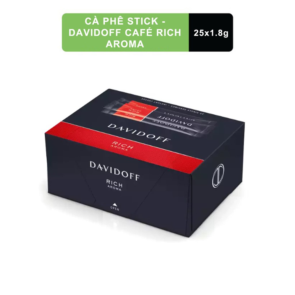 Cà phê hòa tan Davidoff vị Rich Aroma hộp giấy 45gr (25 sticks) | BigBuy360 - bigbuy360.vn
