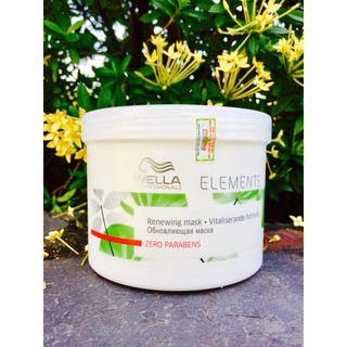 Hấp ủ tóc phục hồi và tái tạo tóc Wella Elements Renewing Mask 500ml "