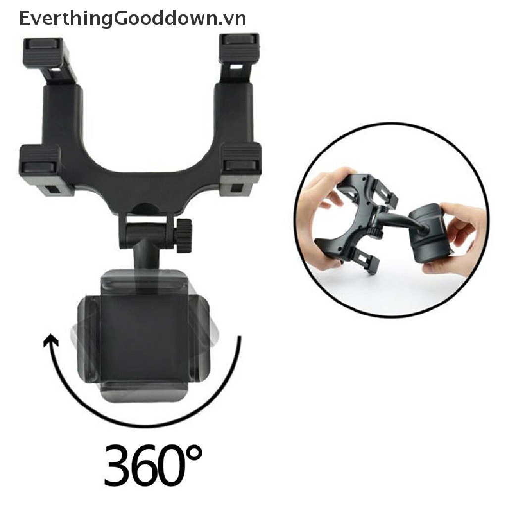 Everthinggooddown Giá Đỡ Điện Thoại / Thiết Bị Định Vị GPS Gắn Kính Chiếu Hậu Xe Hơi