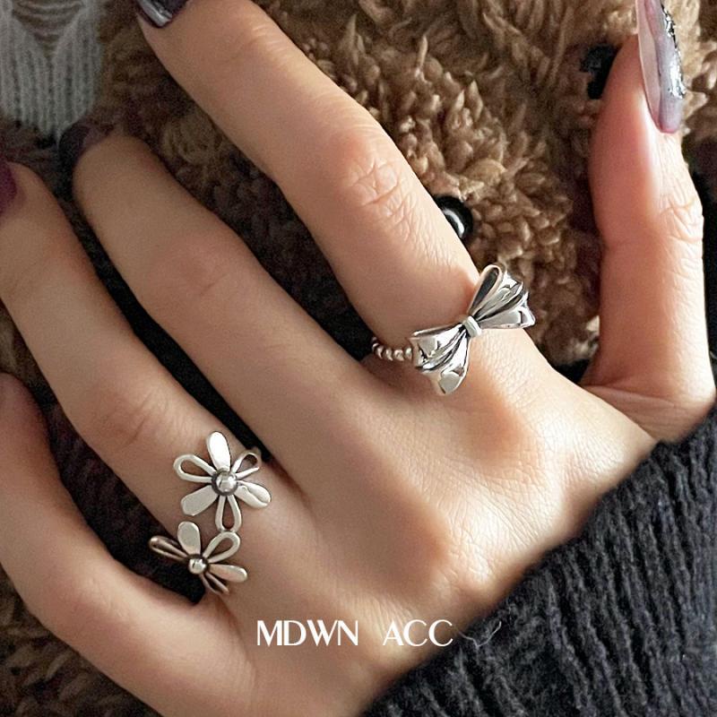 Nhẫn Hở Họa Tiết Hoa Thắt Nơ Đơn Giản Thời Trang Cho Nữ