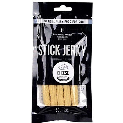 [DINH DƯỠNG CAO] BÁNH THƯỞNG MỀM DẠNG QUE CHO CHÓ VỊ GÀ, PHÔ MAI, CÁ HỒI STICK JERKY BOWWOW 50G