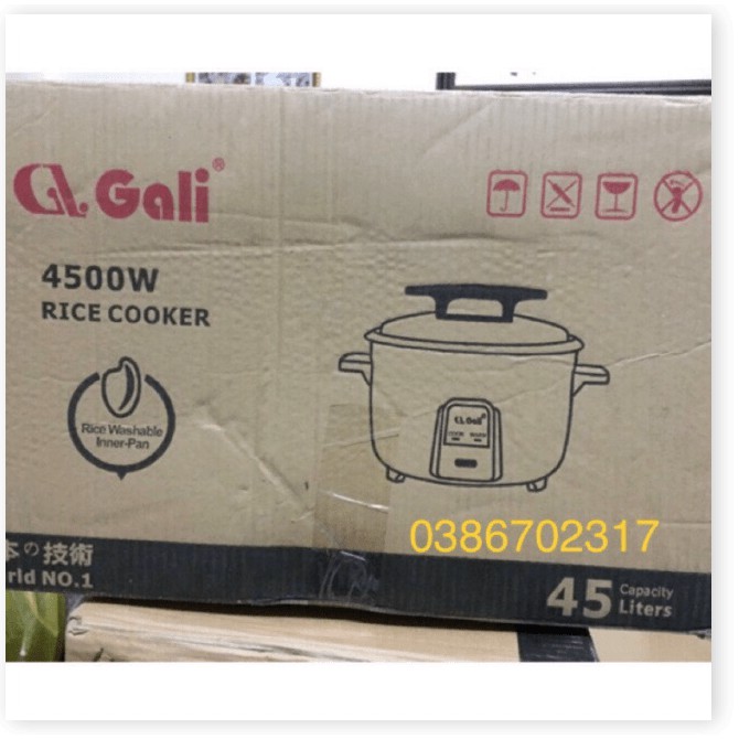 ❤️Nồi Công Nghiệp Đại 45L Gali 4500W Lòng Dày Nấu Cơm Ngon BH 12 tháng