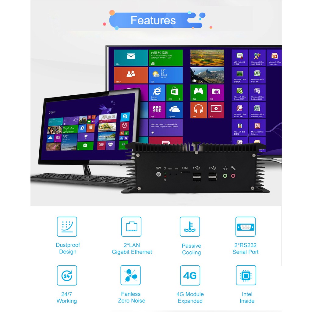 Máy tính mini ATBOX-G4 CPU i5 8250U Ram 8Gb  SSD 512GB | BigBuy360 - bigbuy360.vn