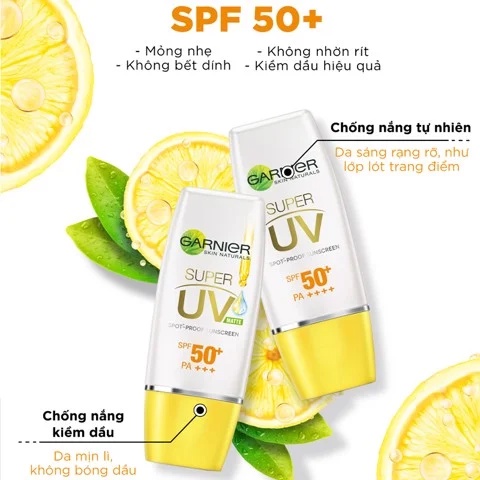 Kem Chống Nắng Garnier Làm Sáng Da Tự Nhiên Light Complete Super UV Natural 30ml